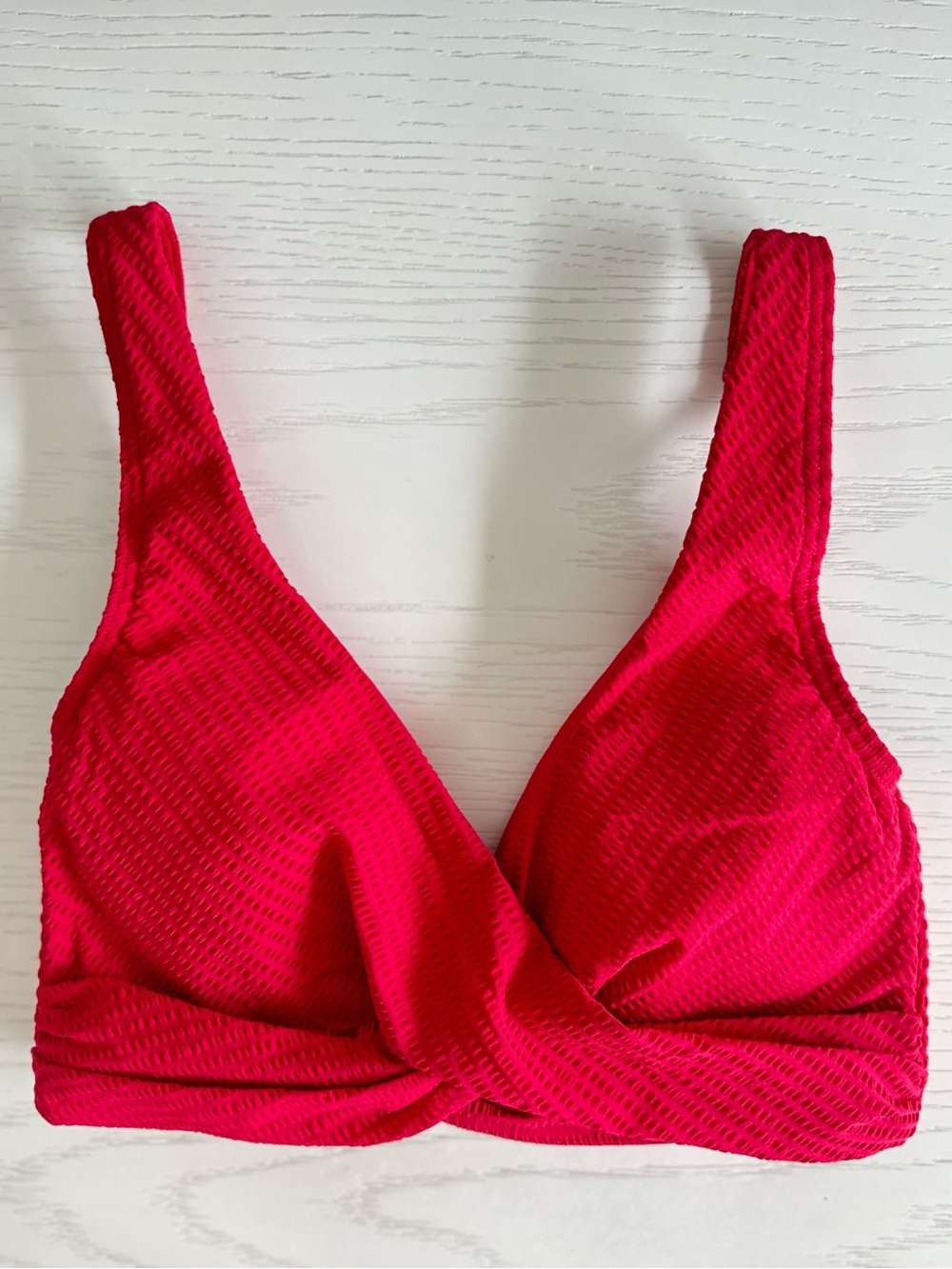 Sea Level Swim Australia Red Textured Wrap Bikini Top Size 8